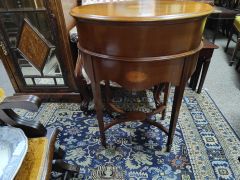 Edwardian mahogany work table Thumbnail 4