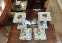 Pair of silver candlesticks Thumbnail 4
