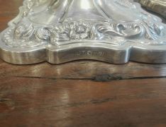Pair of silver candlesticks Thumbnail 3