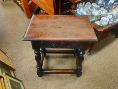 18th century oak stool Thumbnail 4