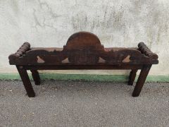 Victorian oak seat / bench Thumbnail 3
