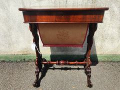 Victorian rosewood sewing table Thumbnail 2