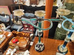 Signed glass candelabra Thumbnail 2
