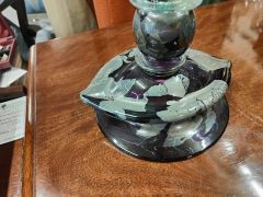 Signed glass candelabra Thumbnail 4