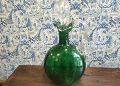 Green glass victorian decanter Thumbnail 3