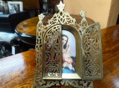 19th century gilt framed porcelain plaque Thumbnail 3