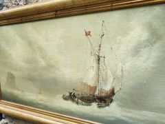 Gilt framed signed oil painting Thumbnail 2