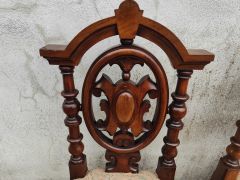 Pair of victorian walnut chairs Thumbnail 3