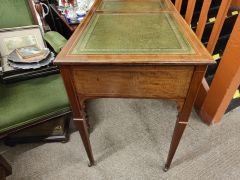 Edwardian leather top desk  Thumbnail 4