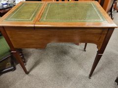 Edwardian leather top desk  Thumbnail 3