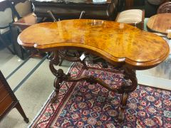 Victorian burr walnut side table Thumbnail 2
