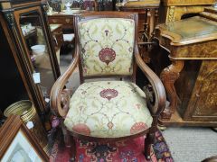Pair of french mahogany armchairs Thumbnail 2
