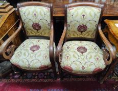 Pair of french mahogany armchairs Thumbnail 3