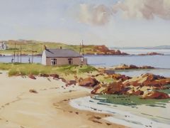 Framed watercolour by local artist sam Mclaranon Thumbnail 2