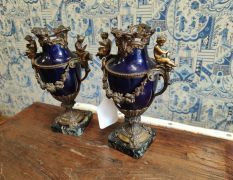 Pair of 19th century gilt mounted vases Thumbnail 2