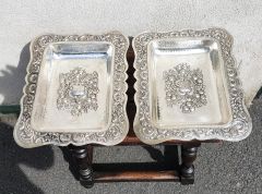 Pair of silver plated entree dishes Thumbnail 2