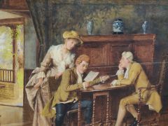 Victorian gilt framed oil painting, signed J.A.Lomax Thumbnail 2