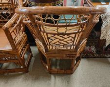 Pair of bamboo armchairs Thumbnail 4