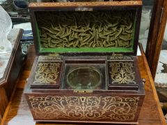 19th century rosewood tea caddy Thumbnail 3