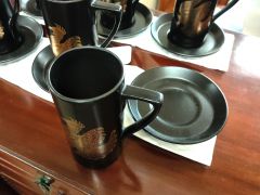 Set of six portmeiron pottery cups and saucers Thumbnail 3