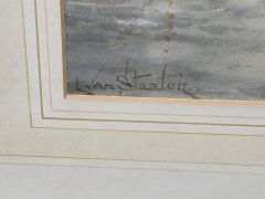 Framed dutch watercolour , signed Thumbnail 3