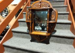 Victorian oak framed mirror  Thumbnail 3