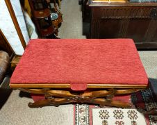 Victorian rosewood ottoman Thumbnail 4