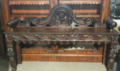 Victorian carved oak bench  Thumbnail 4
