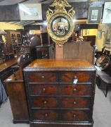 Victorian burr walnut chest of drawers Thumbnail 6