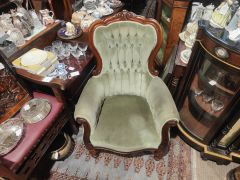 Victorian mahogany armchair Thumbnail 4
