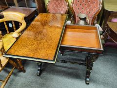 Victorian burr walnut card table Thumbnail 2