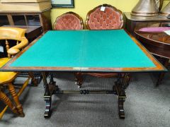 Victorian burr walnut card table Thumbnail 3