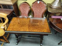 Victorian burr walnut card table Thumbnail 6