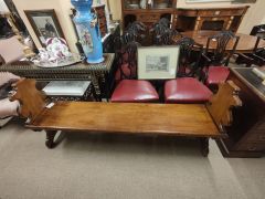 Victorian oak bench Thumbnail 4