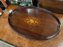 Edwardian mahogany tray Thumbnail 2