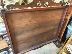 Large victorian mahogany fire screen Thumbnail 3