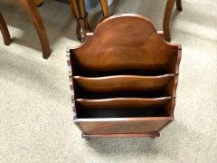 1920s mahogany magazine/paper stand Thumbnail 2