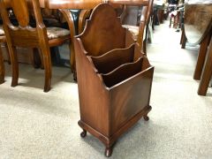 1920s mahogany magazine/paper stand Thumbnail 3