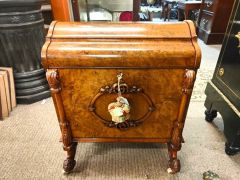 Victorian burr walnut canterbury Thumbnail 1