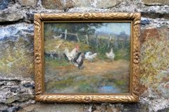 Gilt framed oil painting signed  J.F.Slater Thumbnail 1