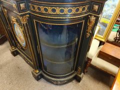 Victorian ebony credenza with ormolu mounts Thumbnail 4