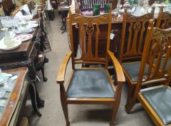 Set of eight art nouveau chairs Thumbnail 3
