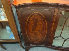 Mahogany inlaid cabinet with brass gallery Thumbnail 6