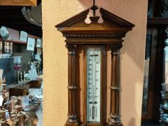 Edwardian oak cased barometer Thumbnail 3
