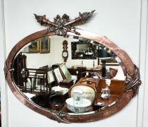Copper framed mirror Thumbnail 3