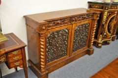 Victorian Burr-walnut cabinet Thumbnail 4