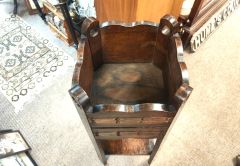 Arts & crafts oak & copper bound planter Thumbnail 3
