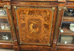 Victorian burr-walnut credenza with inlay Thumbnail 2
