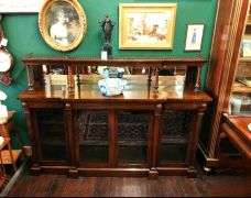 Victorian rosewood four door sideboard with mirror back & gallery Thumbnail 1