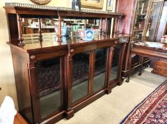 Victorian rosewood four door sideboard with mirror back & gallery Thumbnail 2